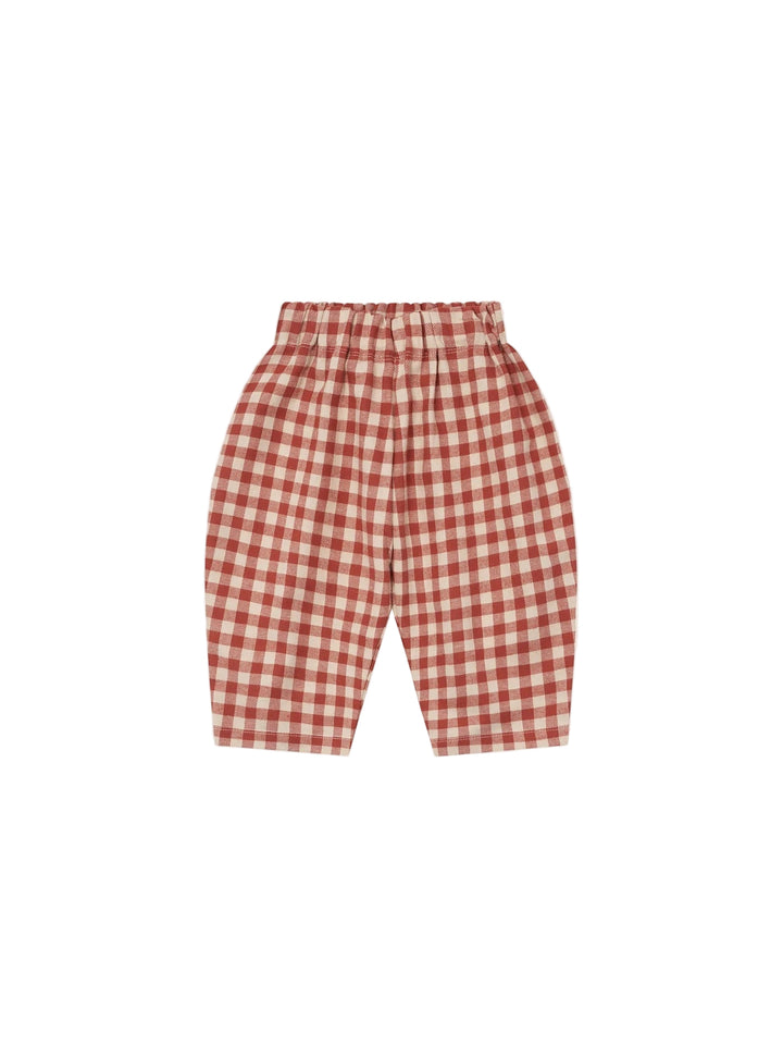 Organic Zoo Paprika Gingham Carrot Pants